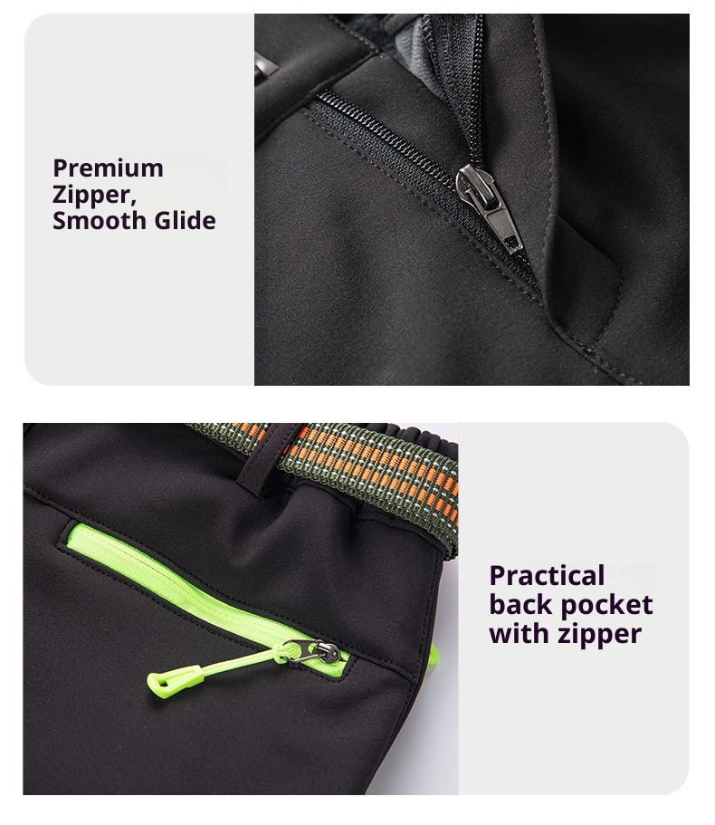 001 Children's Autumn Winter Softshell Boys Girls Students School Color Block Reflective Windproof Waterproof Warm Ski Pants_voghion.com