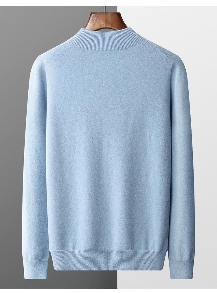 boy Boy Boy First-Lie Ready-to-Wear Half Turtleeck Me's Solid Color Kitted Pullover Base Shirt Busiess Youthful Wool Sweater_voghion.com