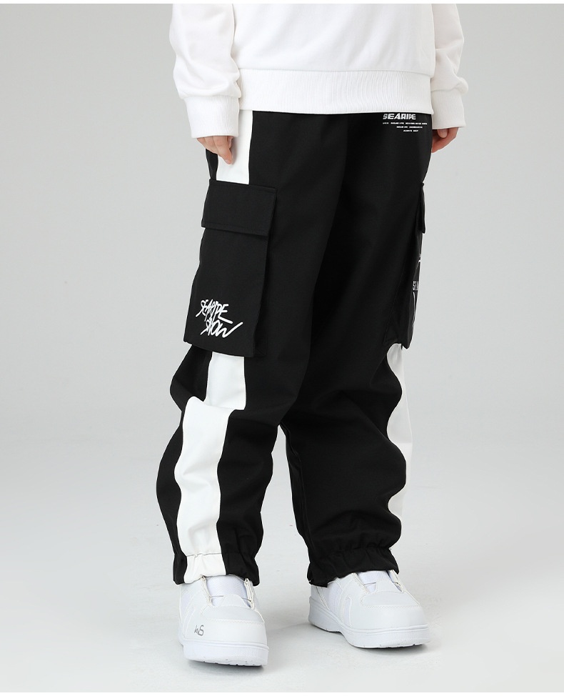 001 Snowboardanzug mit Bündchen für Damen und Herren, Skiausrüstung, winddicht, wasserdicht, lasergeschnitten, Arbeitskleidung, Schneehose_voghion.com