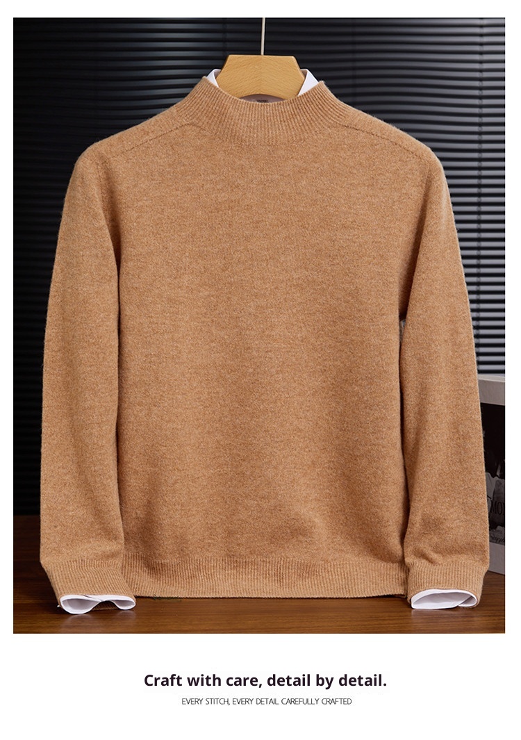 boy Boy Boy 100% Wool First-Line Half TurtleneckData Tested, Popular Men's Sweater_voghion.com