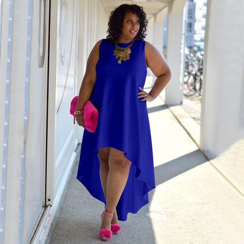 ChicShe 3042 Mode féminine importée Style européen et américain Élégant Grande Taille Sans manches Sexy Col rond_voghion.com