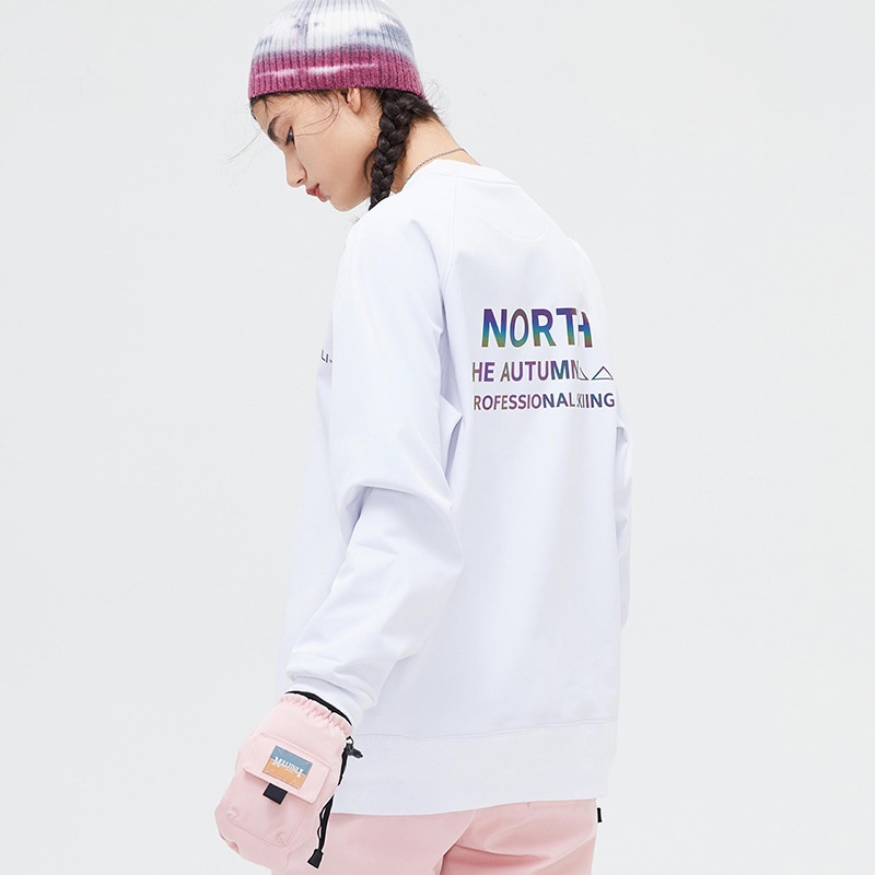 001 Bluza z kapturem, wiatroszczelna, wodoodporna, snowboardowa, narciarska, dla kobiet i mężczyzn, z okrągłym dekoltem, z kolorowym odblaskowym polarem, modne spodnie z szelkami_voghion.com