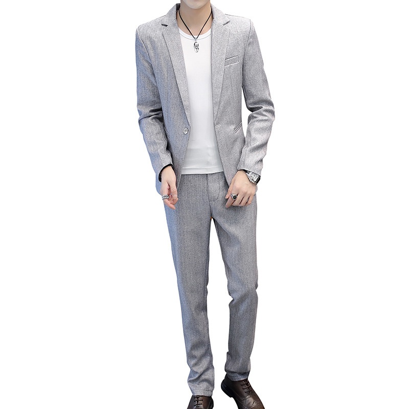 QFV507045555501<2 QFV507045555501<2 2022 Autunno Nuovo Set Manica Lunga a Righe per Uomo Versione Coreana Slim Fit Moda Giovanile Trendy Due Pezzi_voghion.com