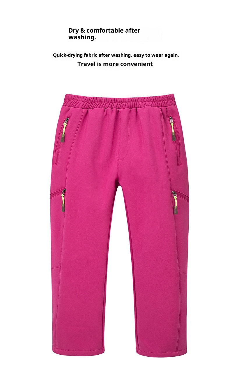001 Calça Infantil Impermeável para Caminhadas e Esqui, Unissex, Corta-Vento e Quente, Ideal para Atividades ao Ar Livre no Outono e Inverno_voghion.com