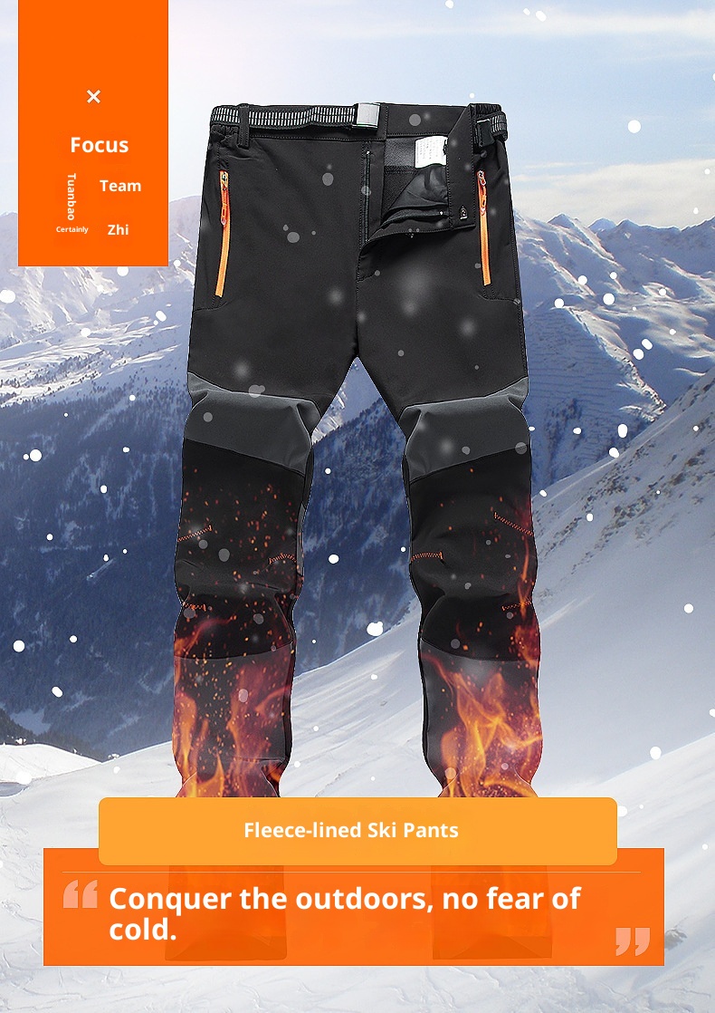 001 Outdoor Winter Frühling Herbst Unisex Winddichte Wasserdichte Wanderhose Color Block Slim Ski Soft Shell Hose 202_voghion.com