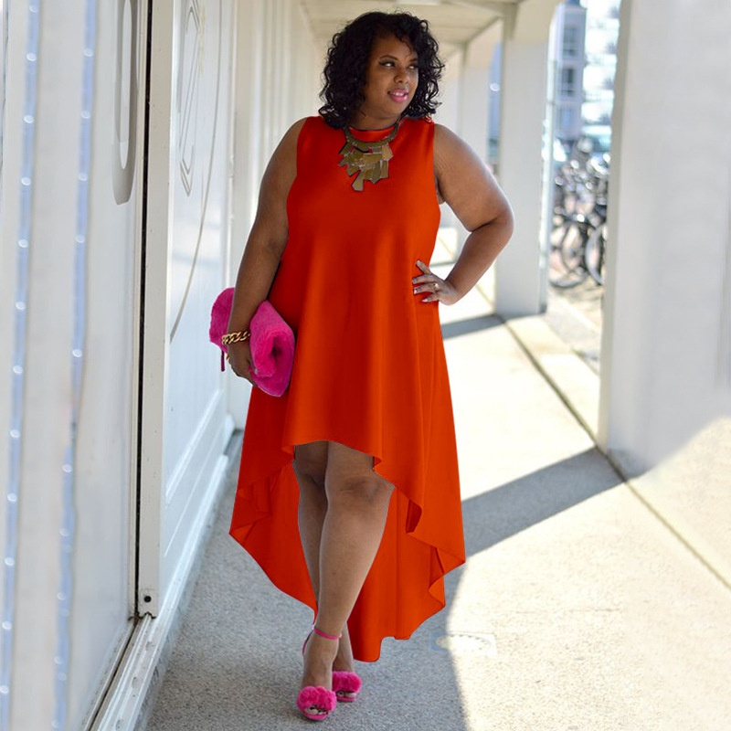 ChicShe 3042 Mode féminine importée Style européen et américain Élégant Grande Taille Sans manches Sexy Col rond_voghion.com