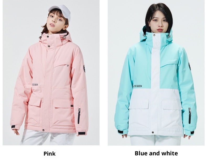 001 Suit Set For Men And Women Couples Winter Windproof Water-Resistant Warm Snowboard Snow Ski Pants Korean Version_voghion.com