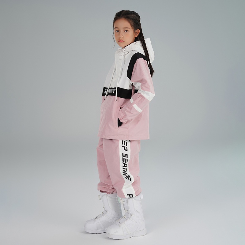 001 Xueyipai Zestaw dziecięcy dla chłopców i dziewcząt, wiatroodporny, wodoodporny, ciepły, duży zestaw spodni narciarskich dla dzieci_voghion.com