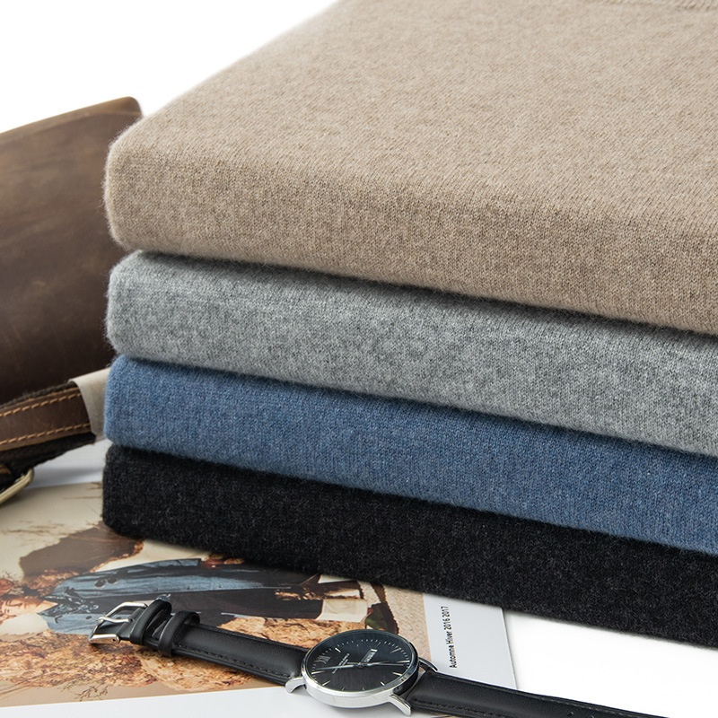 nahtloser, einreihiger Herrenpullover aus 100 % reiner Wolle mit Rundhalsausschnitt, ideal für Business und Freizeit. Auch in Übergrößen erhältlich._voghion.com