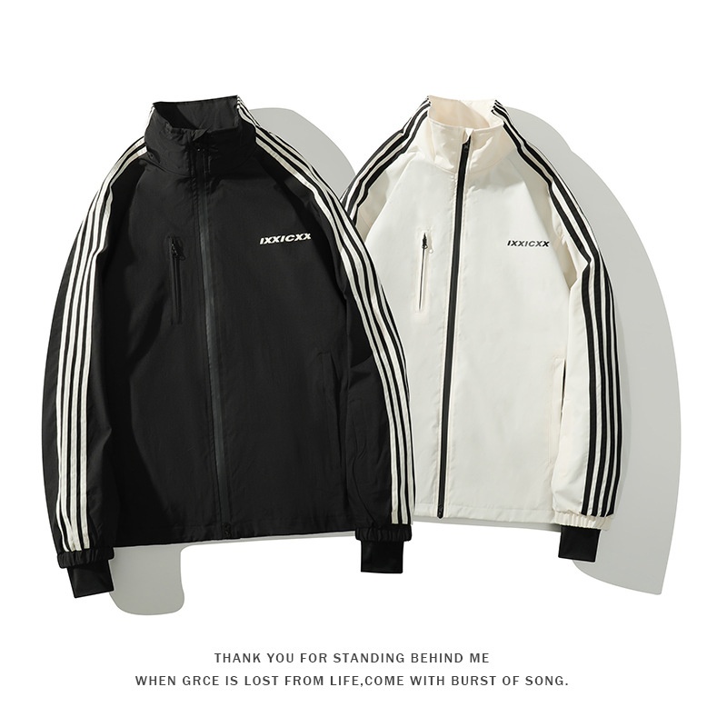 001 Cro-Border Hot-Selling Winter New Three-Stripe Suit Set Waterproof Windproof Stand Collar Jacket Fleece-Lined Ski_voghion.com