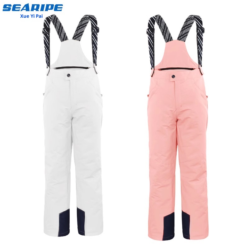 001 Doppelte/Einzel-Boardhose für Jungen und Mädchen, Baumwolle, wasserdicht, mittlere und große Größen, Kinder-Skiausrüstung_voghion.com