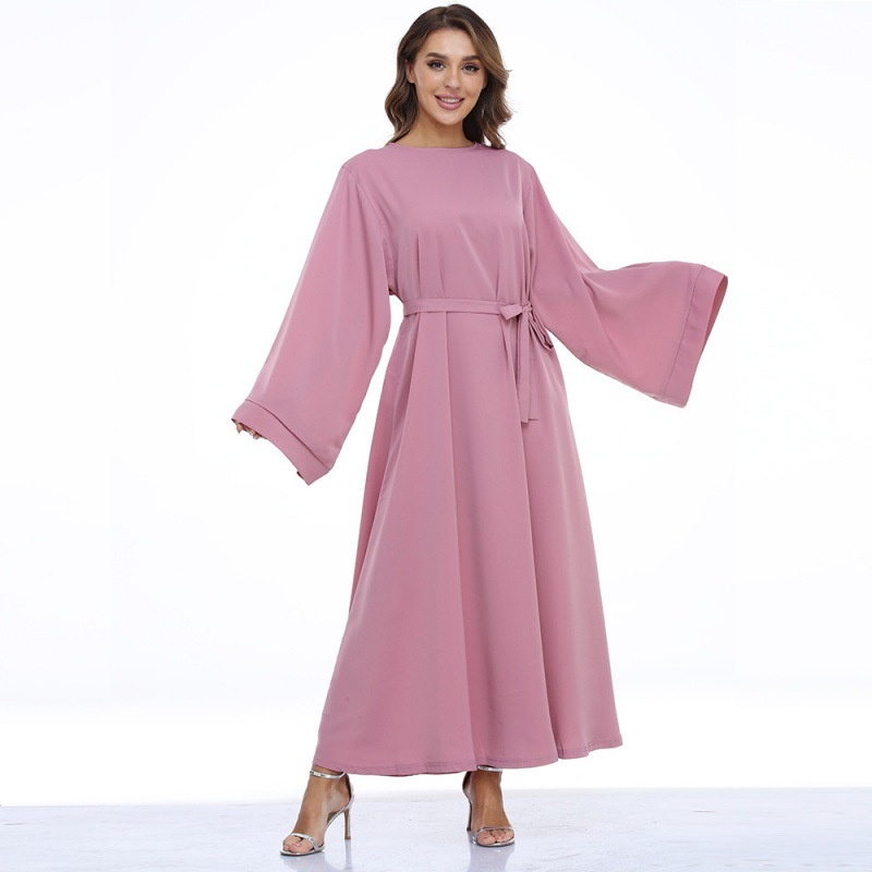 ChicShe Foreign Trade Clothing Prayer Lace-up Skirt Plus Size Dress Autumn Middle Eastern Muslim Robe_voghion.com