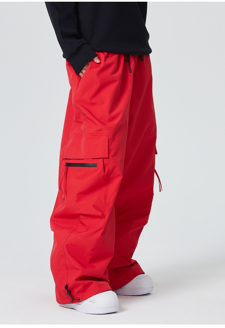 Pantalon de ski imperméable et ample Snowy Pie Fully Glued pour femme, modèle double board professionnel pour homme._voghion.com