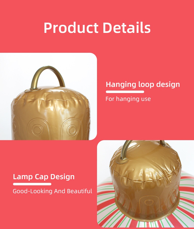 Lillian Cross-Border Inflatable Lantern Pearlescent Stripe Holiday Decoration Courtyard Christmas Ball_voghion.com