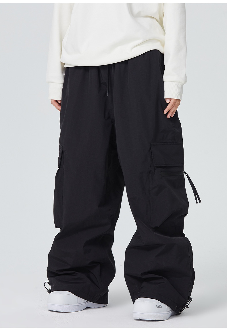 Pantalon de ski imperméable et ample Snowy Pie Fully Glued pour femme, modèle double board professionnel pour homme._voghion.com