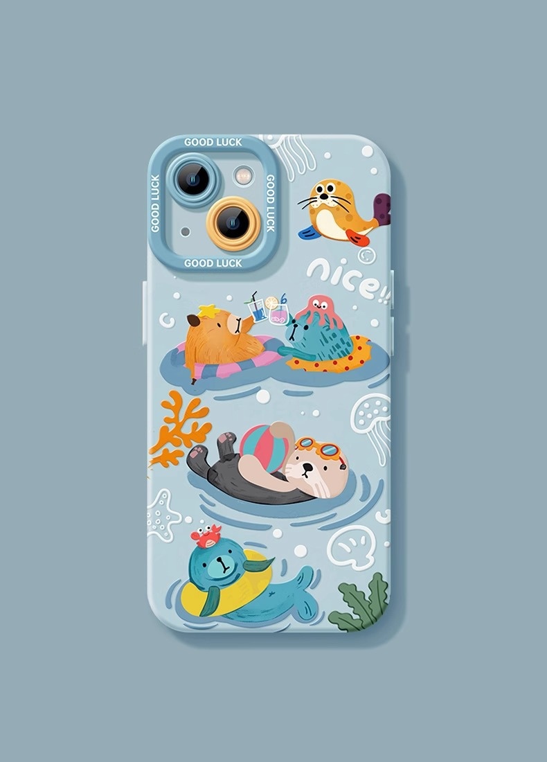 TechGlobe Cartoon Compatible With 16 New Model Anime 15 Plus Export 14 Silicone Soft 13 Mini Phone Case Pro Max_voghion.com