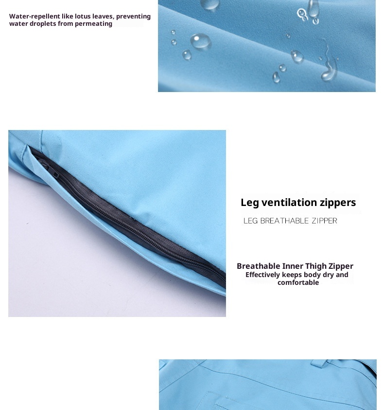 001 Snowy Style Double Board Snowboard Pants For Women And Men, Waterproof Windproof Warm Snow Pants, Slim Fit Ski Suit_voghion.com