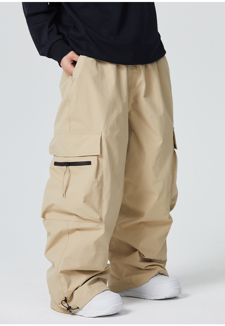 Pantalon de ski imperméable et ample Snowy Pie Fully Glued pour femme, modèle double board professionnel pour homme._voghion.com