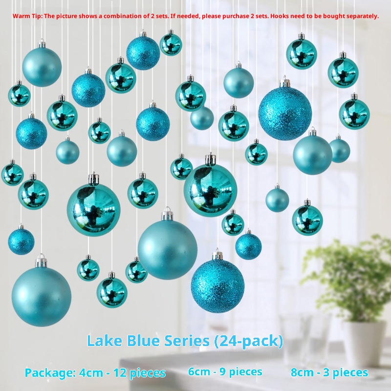 Lillian Supplies - Palline di Natale colorate da appendere al soffitto, decorazione per finestre di centri commerciali_voghion.com