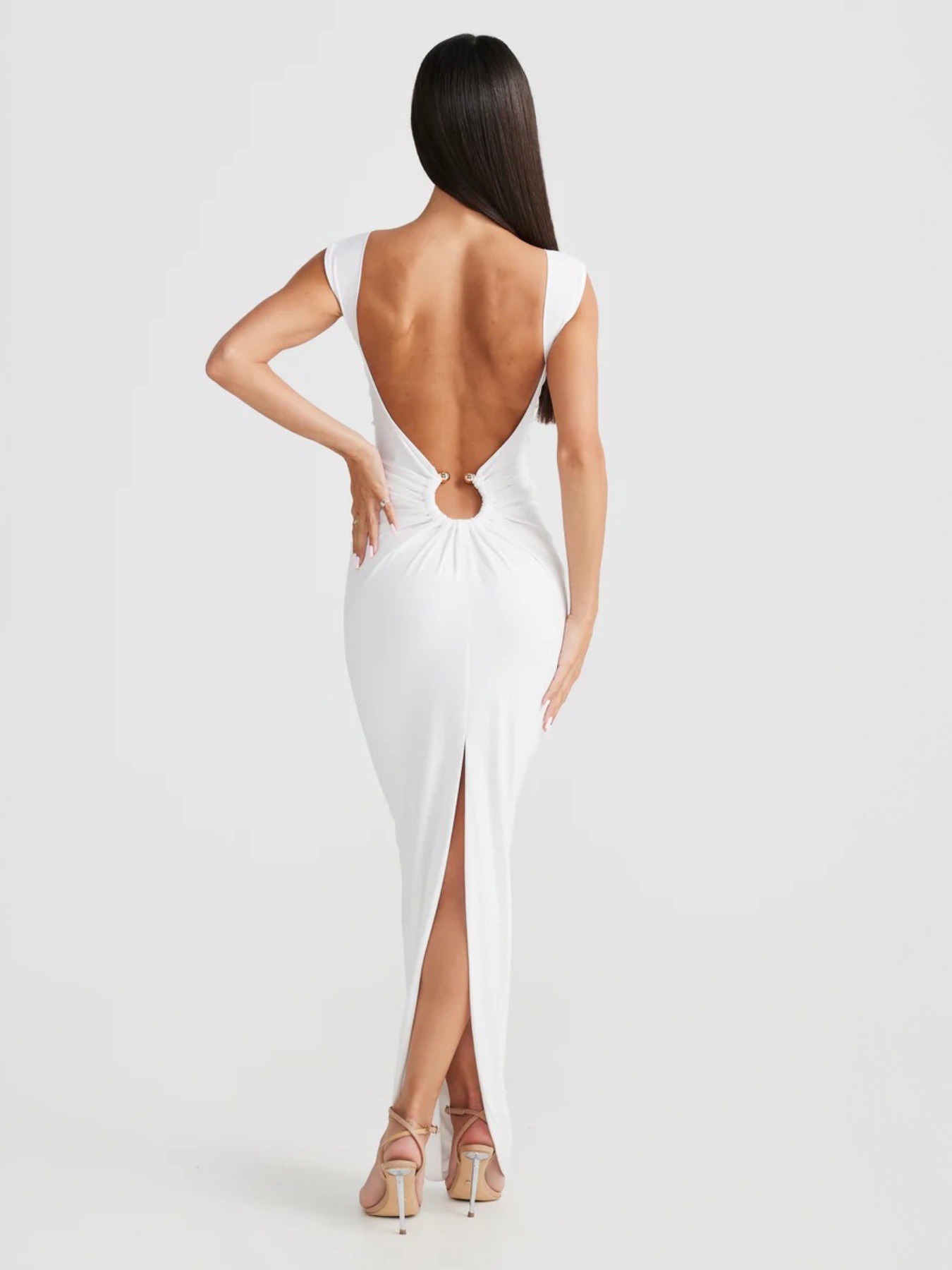 ChicShe European And American Style Cross-Border Women's Clothing 2024 Summer Long With Slit Sleeveless Slim Fit Bodycon Strap_voghion.com