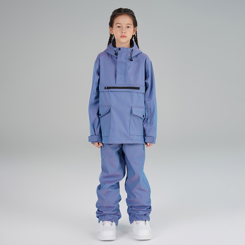 001 Xueyipai Kinderanzug Doppelboard Snowboardhose Jungen Mädchen Winddicht Wasserdicht Skiausrüstung für große Kinder_voghion.com