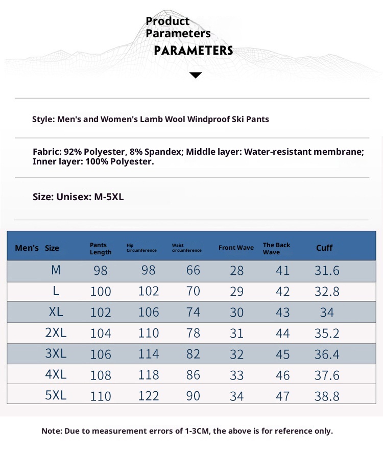 001 Tantu Herren Outdoor Winter Softshell Fleece gefüttert Verdickt Winddicht Wasserdicht Wander-Thermo-Skihose für Damen_voghion.com