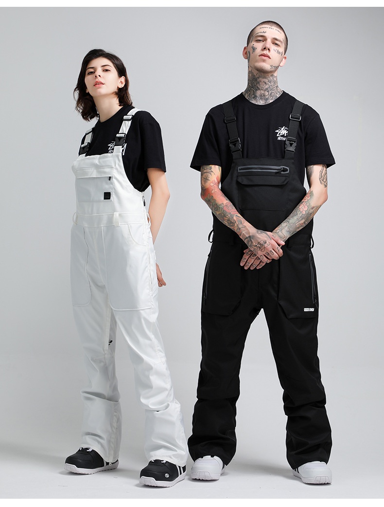 001 Gsousnow Strap Męskie Luźne Wodoodporne Ciepłe Spodnie Snowboardowe Damskie Jednoczęściowy Kombinezon Narciarski_voghion.com