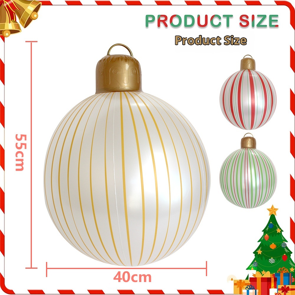 Lillian Cross-Border Inflatable Lantern Pearlescent Stripe Holiday Decoration Courtyard Christmas Ball_voghion.com