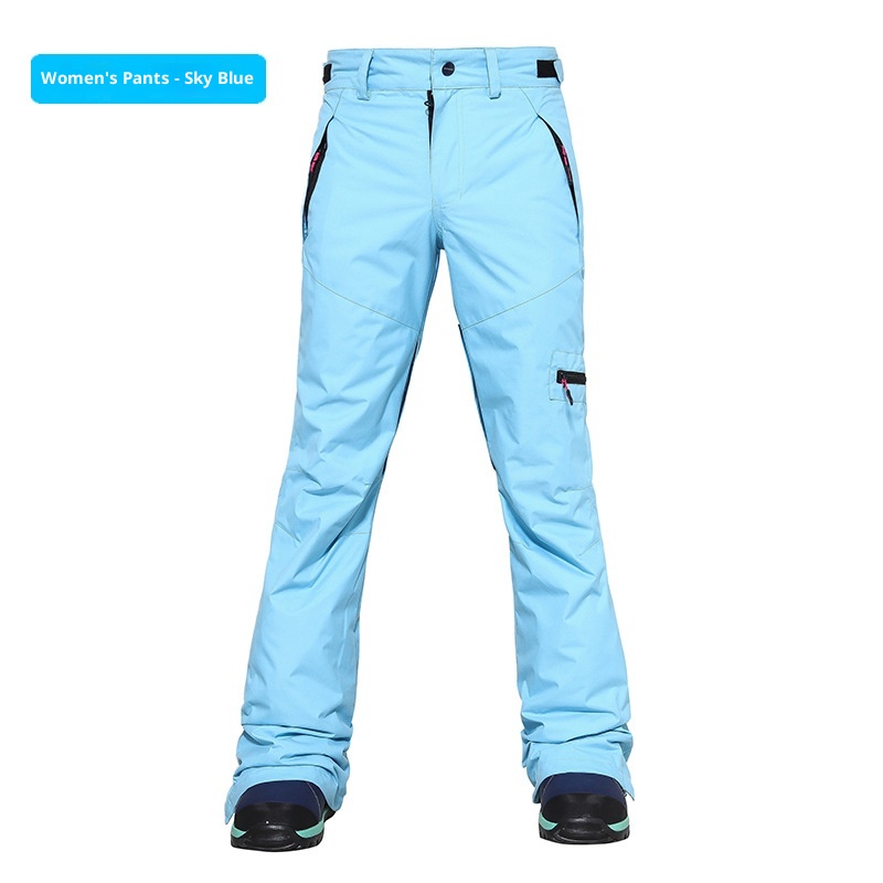 001 Snowy Style Double Board Snowboard Pants For Women And Men, Waterproof Windproof Warm Snow Pants, Slim Fit Ski Suit_voghion.com
