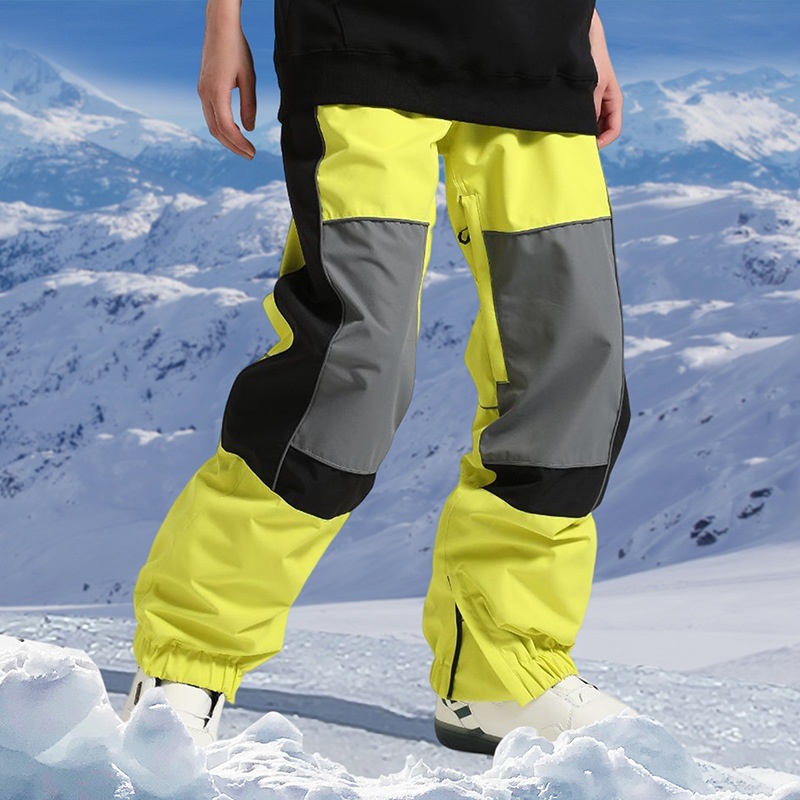 001 New Winter Snowboard Pants For Men, Reflective, Plus Size, Windproof, Waterproof, Breathable, Workwear, Warm Snow Pants,_voghion.com