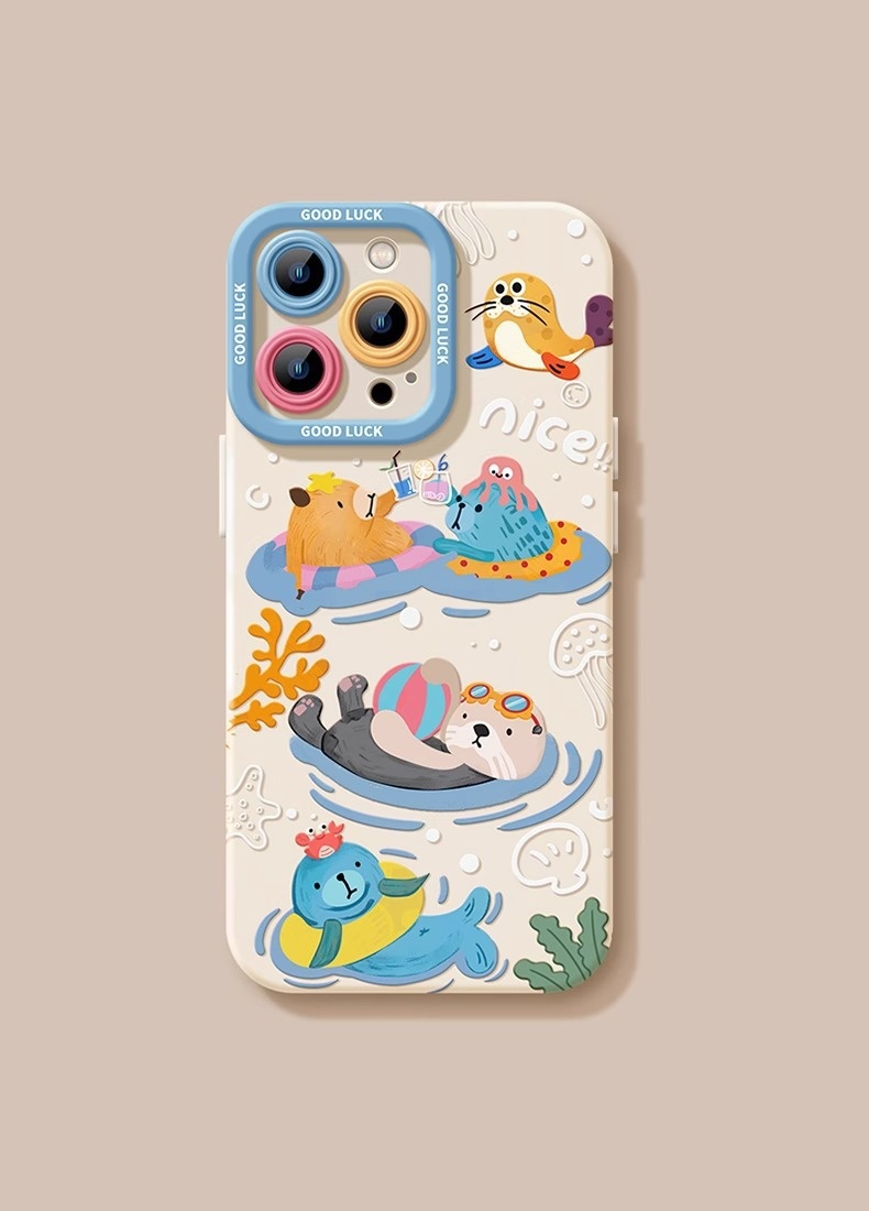 TechGlobe Cartoon Compatible With 16 New Model Anime 15 Plus Export 14 Silicone Soft 13 Mini Phone Case Pro Max_voghion.com