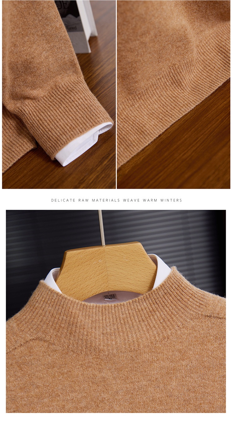 boy Boy Boy 100% Wool First-Line Half TurtleneckData Tested, Popular Men's Sweater_voghion.com