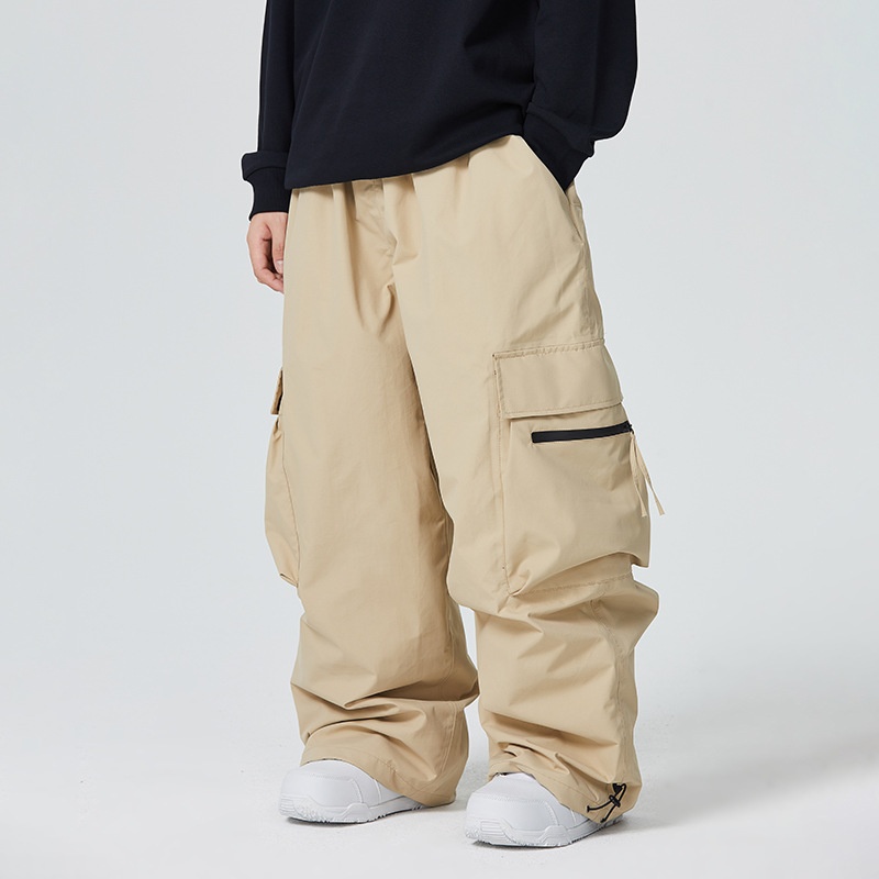 Pantalon de ski imperméable et ample Snowy Pie Fully Glued pour femme, modèle double board professionnel pour homme._voghion.com