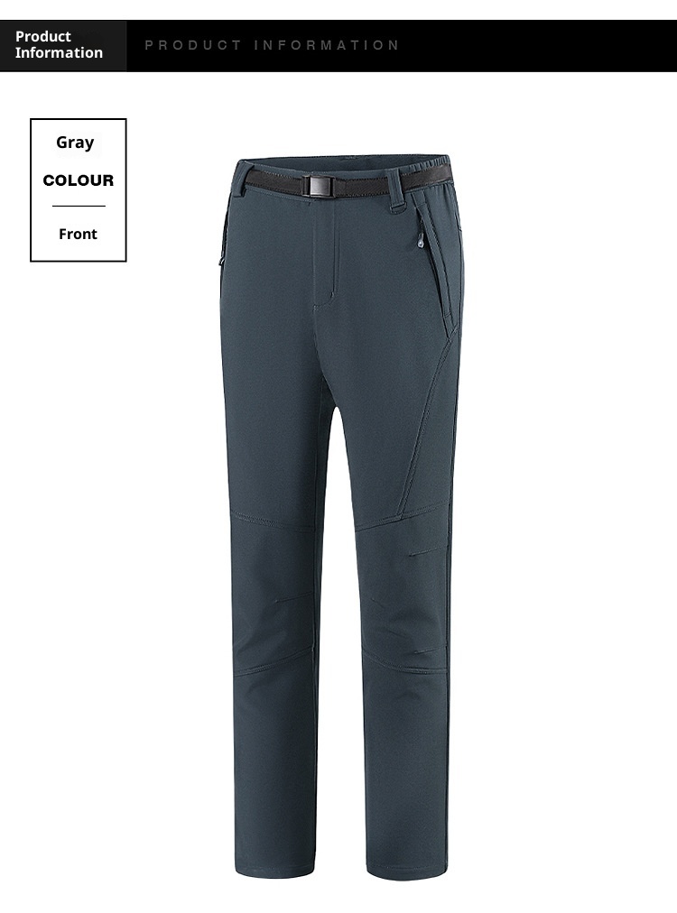 001 Cross-Border Outdoor Soft Shell Winter Skiing Hiking Loose Windproof Waterproof Softshell Pants Thickened Warm_voghion.com