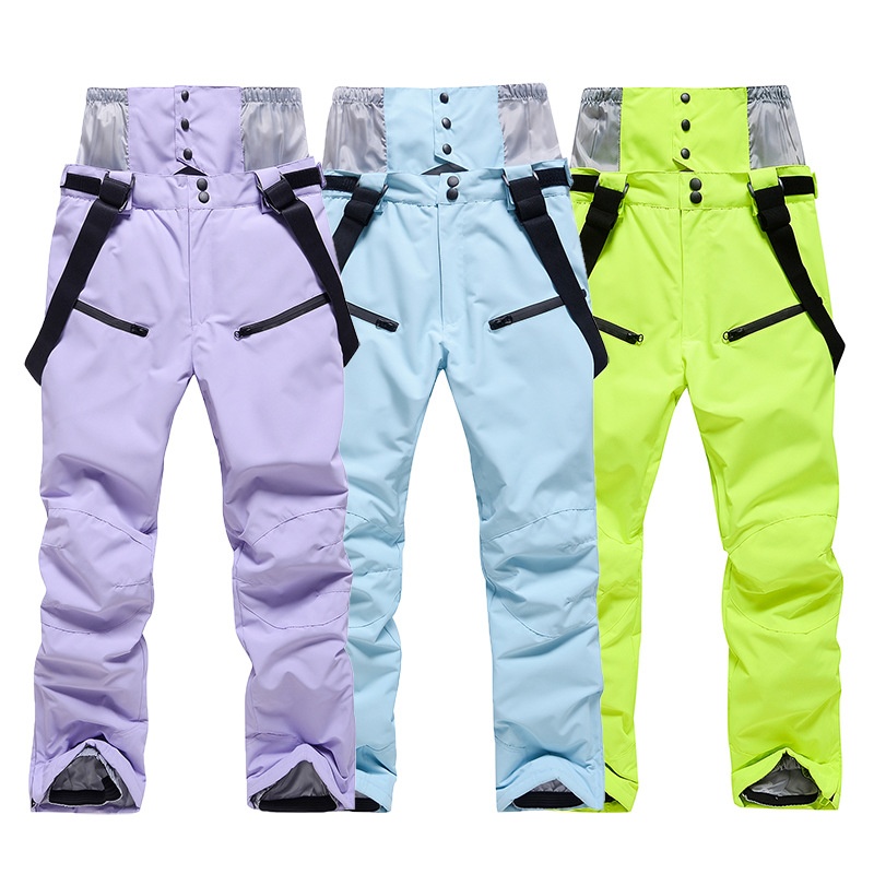 001 New For Men Women With Straps, Winter Windproof, Waterproof, Warm, Thickened Snowboard And Snow Ski Pants_voghion.com