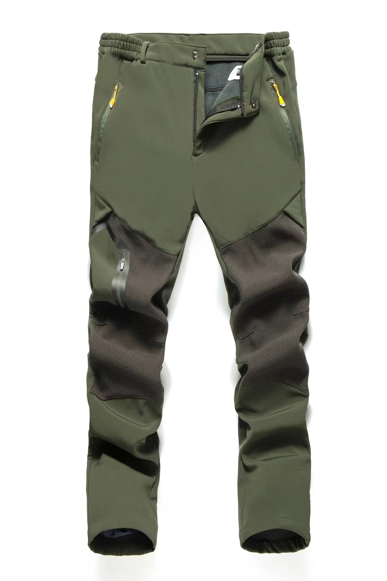 Calça masculina 001 para inverno, forrada com lã polar, espessa, impermeável, à prova de vento, resistente ao desgaste, ideal para esportes ao ar livre, caminhadas e esqui._voghion.com