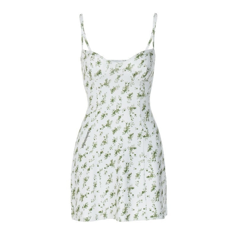 ChicShe Fashion Summer Fresh Floral Pure Desire Strap A-line Short Dress da donna in stile europeo e americano_voghion.com