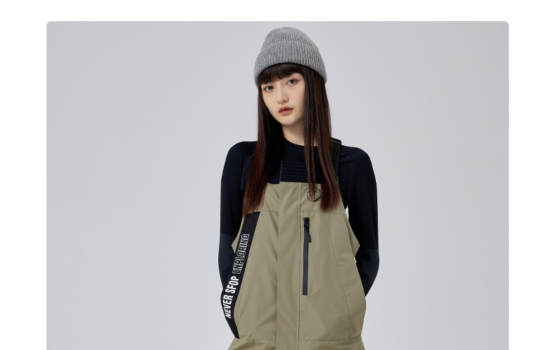 Salopette tendance 001 pour femme, pantalon de snowboard et de ski pour homme, coupe-vent, imperméable, chaud et respirant, idéal pour les activités de plein air._voghion.com