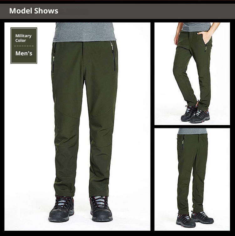 001 Outdoor Softshell Herren Fleecegefüttert Winter Winddicht Wasserdicht Warm Wander Skihose Damen Leicht_voghion.com