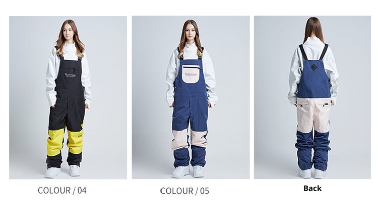 001 Nowe spodnie z szelkami dla kobiet i mężczyzn, do snowboardu i narciarstwa, wodoodporne, ciepłe, dopasowane, zimowy kombinezon narciarski, jednoczęściowy_voghion.com