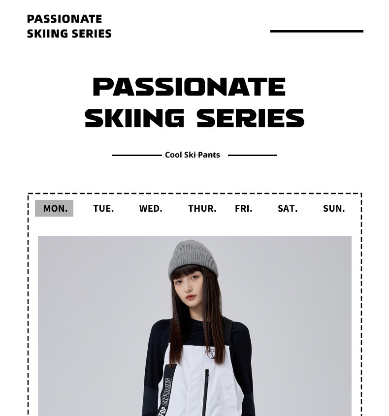 Salopette tendance 001 pour femme, pantalon de snowboard et de ski pour homme, coupe-vent, imperméable, chaud et respirant, idéal pour les activités de plein air._voghion.com