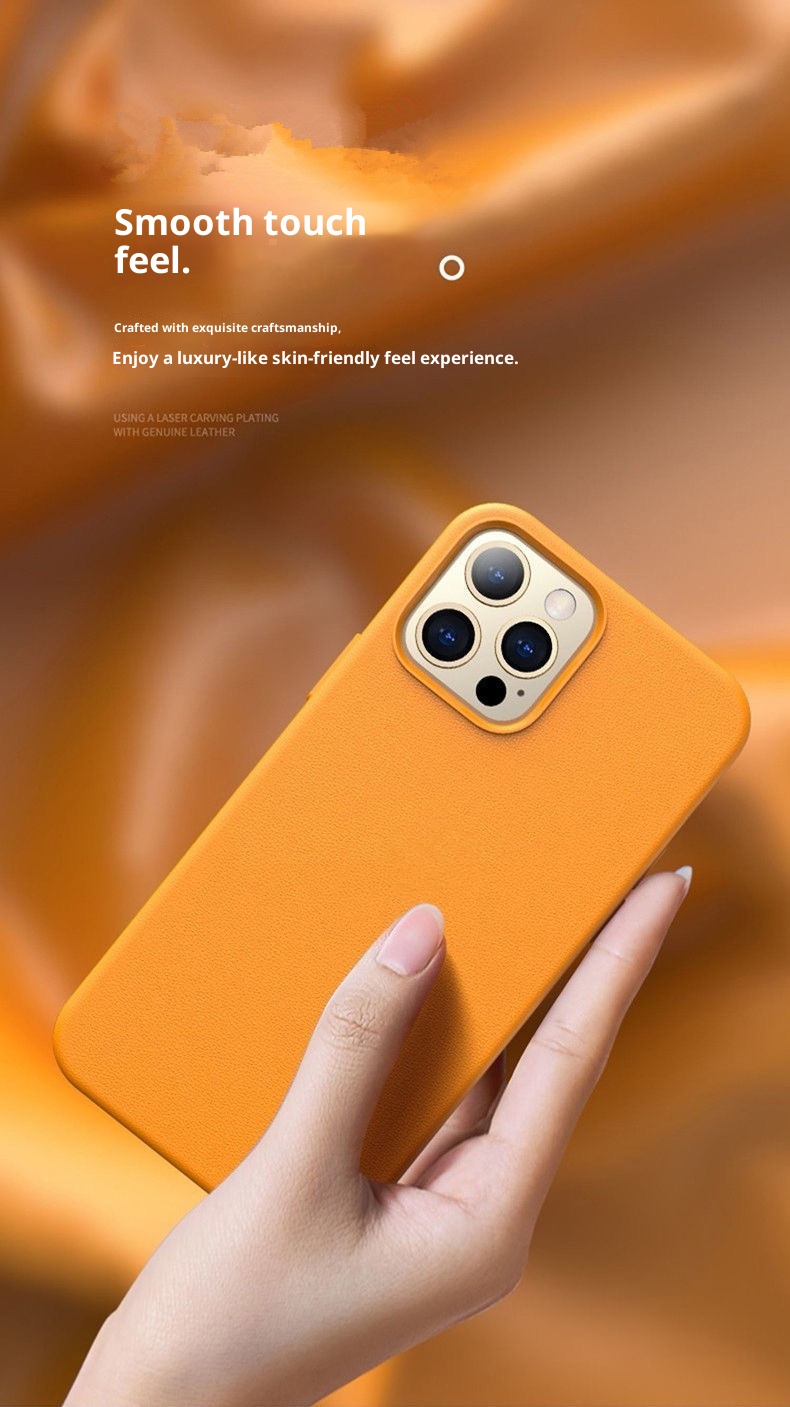 TechGlobe Compatible With Official Original IPhone 14 Max Leather 15P Magnetic Phone Case 13 Pro Protective Cover 12_voghion.com