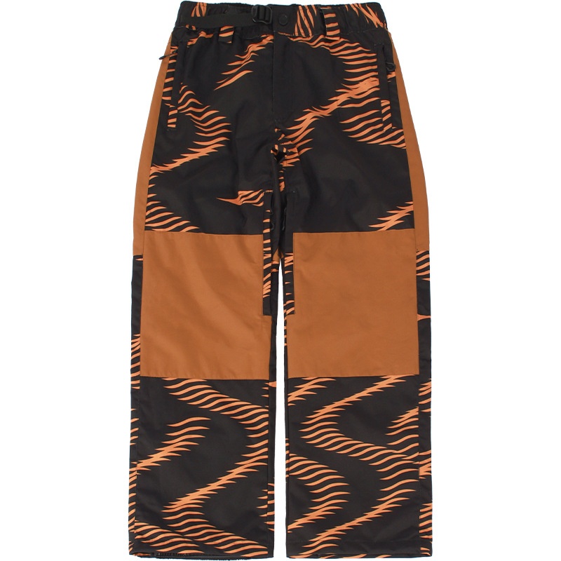 001 New Winter Pants For Women, Snowboard And Skiing, Thickened Windproof Warm Color Block Loose Snow Pants, Men's Ski_voghion.com