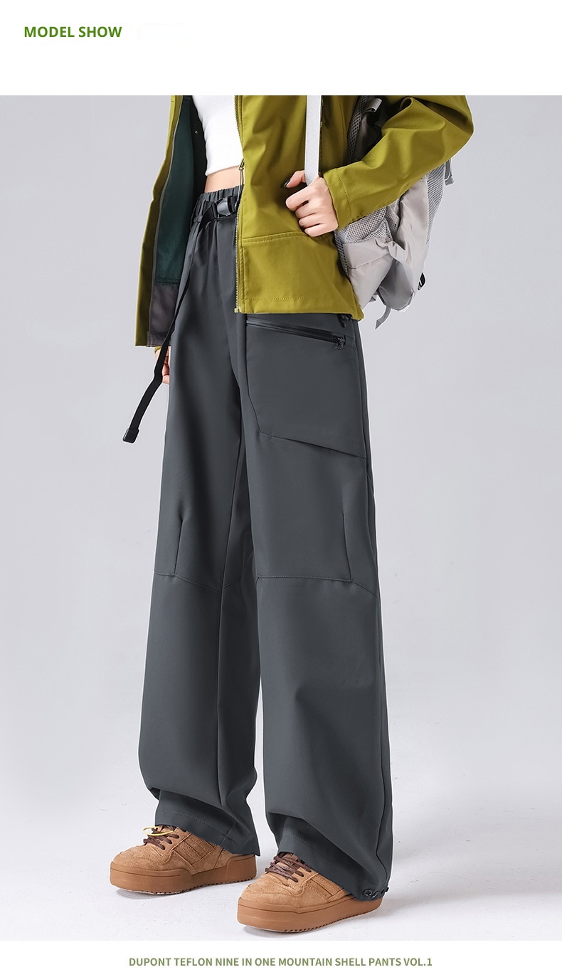 001 Camel 3-in-1 Softshell-Wanderhose für Damen, wind- und wasserdichte Outdoor-Hose für Herbst und Winter, Sport_voghion.com