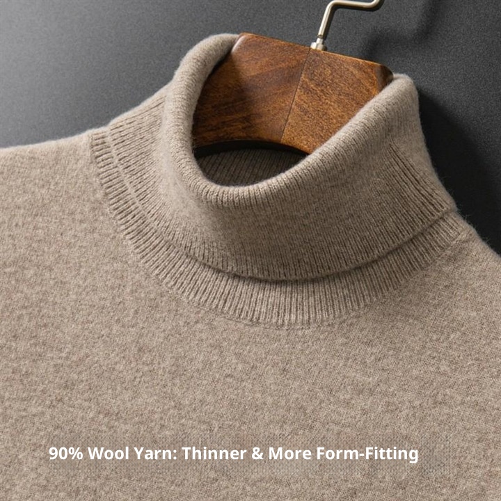 boy Boy Boy Foreign Trade Double Turn High Neck Men Wool Soft Warm Knitted Solid Color Slim Fit Base Sweater Trendy_voghion.com