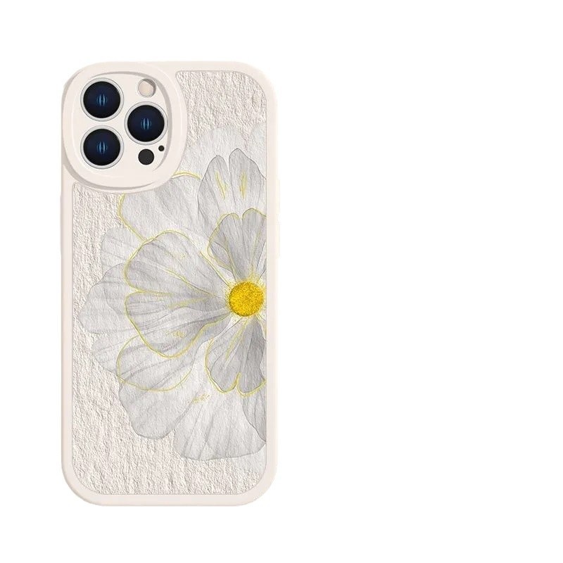 TechGlobe Ölgemälde-Blumenhülle, passend für iPhone 14 Pro Max, 13, 12, 16, X, RXS, 7, 15, 8 Plus, 11_voghion.com