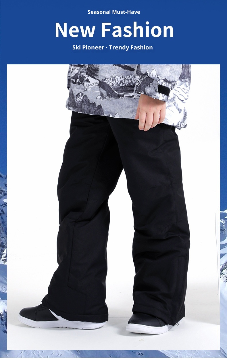 001 Stück Kinder-Latzhose, Skihose, Winter, winddicht, wasserdicht, warm, Snowboardhose für große Kinder_voghion.com
