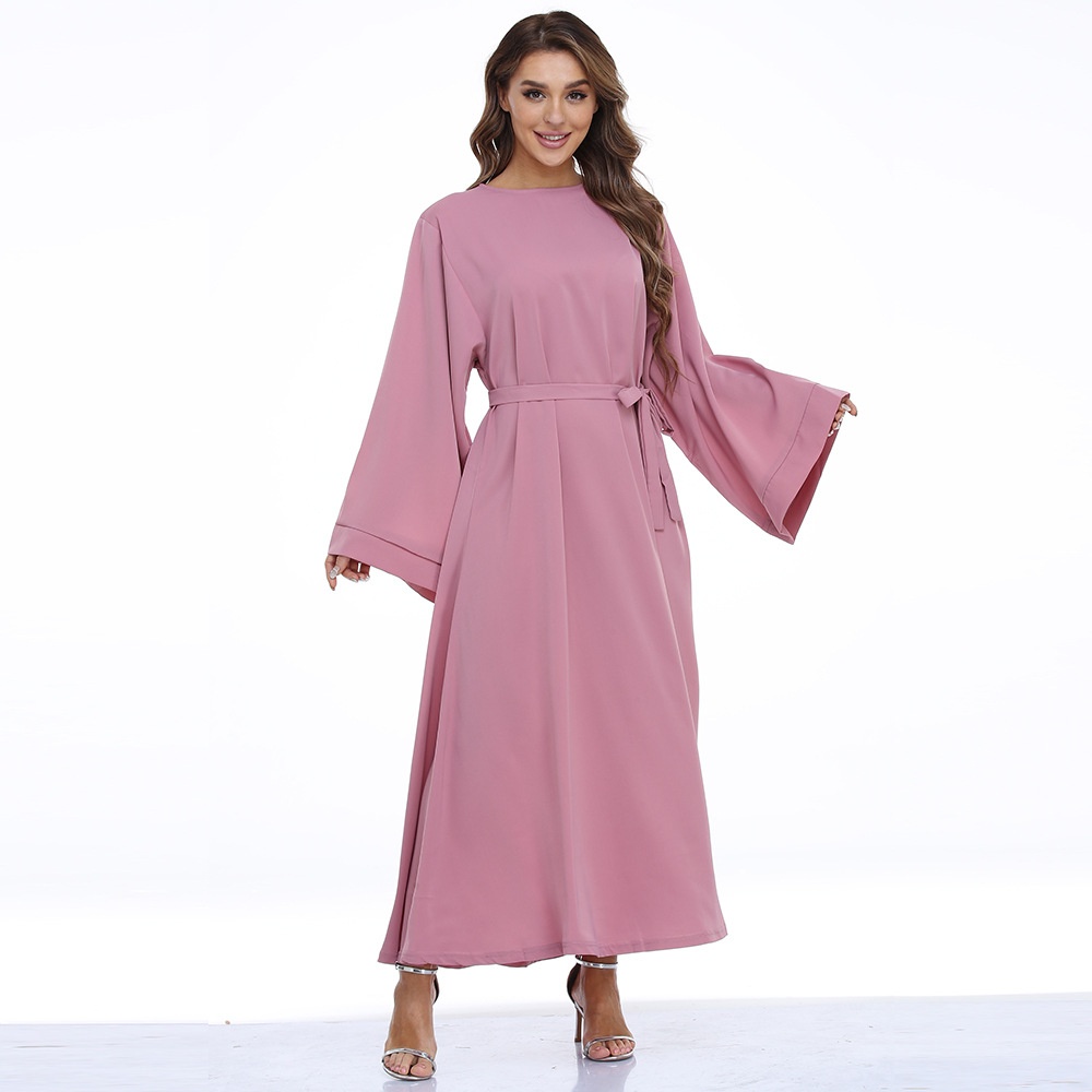 ChicShe Foreign Trade Clothing Prayer Lace-up Skirt Plus Size Dress Autumn Middle Eastern Muslim Robe_voghion.com