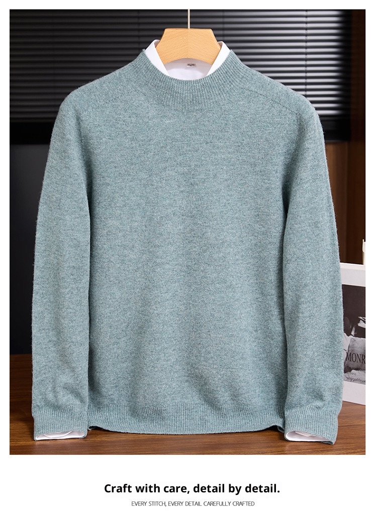 boy Boy Boy 100% Wool First-Line Half TurtleneckData Tested, Popular Men's Sweater_voghion.com