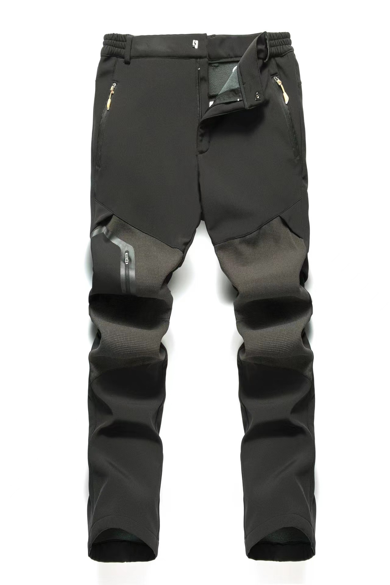 Calça masculina 001 para inverno, forrada com lã polar, espessa, impermeável, à prova de vento, resistente ao desgaste, ideal para esportes ao ar livre, caminhadas e esqui._voghion.com